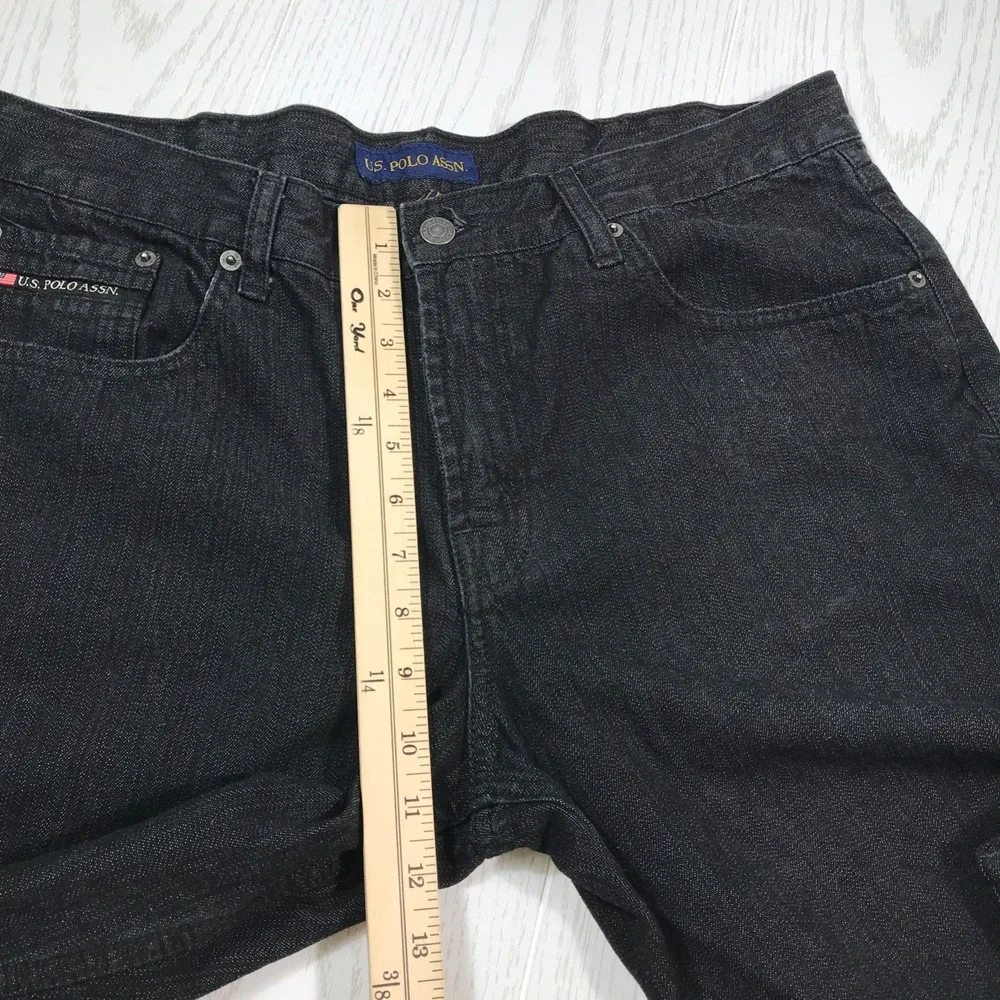 Vintage Beverly Hills Polo Club Jeans Men 38x30 Black Wide Leg Hip Hop 90s Baggy
